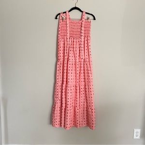 Smocked Sundress - Pink and Red - Size Large